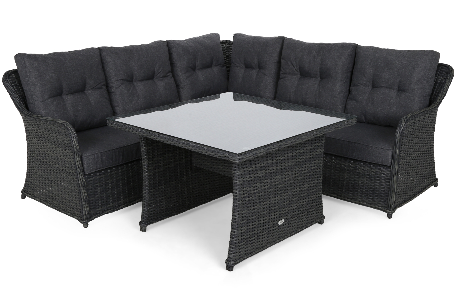 Narożnik ogrodowy technorattanowy Bergamo Grey / Grey Melange