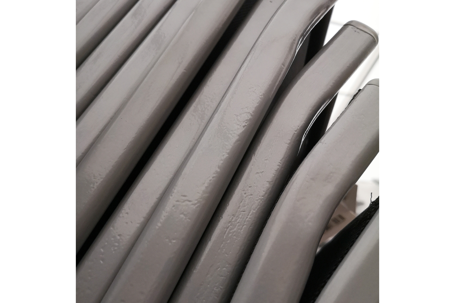 Meble ogrodowe metalowe Sevilla 150 cm Silver / Black 6+1 II. gatunek
