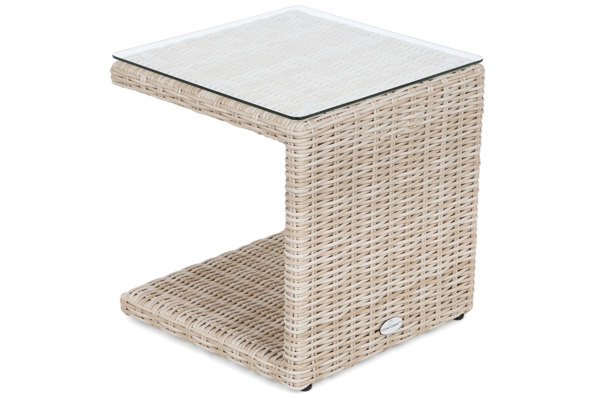 Zestaw leżaków ogrodowych z technorattanu Marbella Beige / Beige Melange ze stolikiem