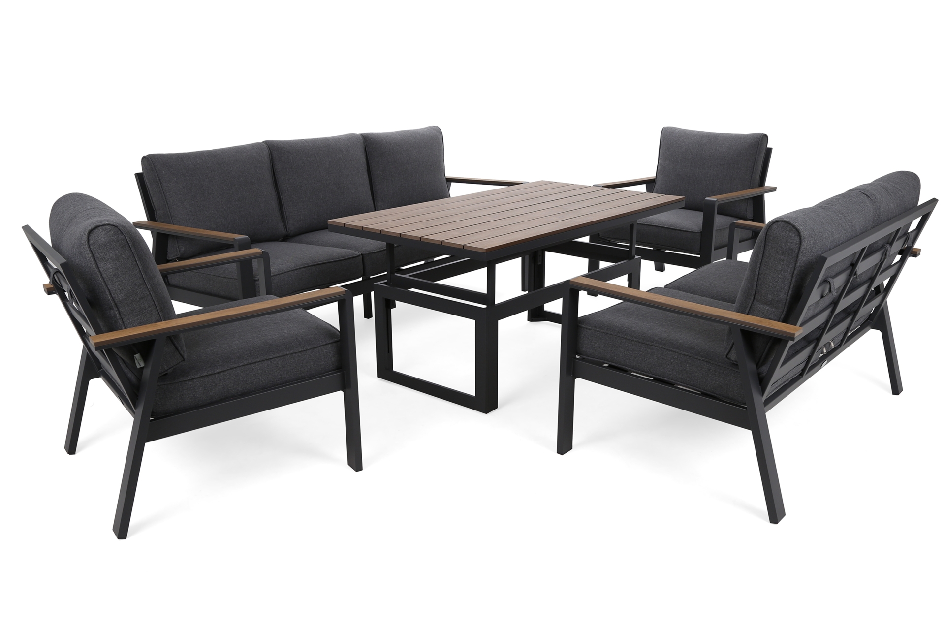 Zestaw mebli aluminiowych Turyn Dark Grey / Grey Melange