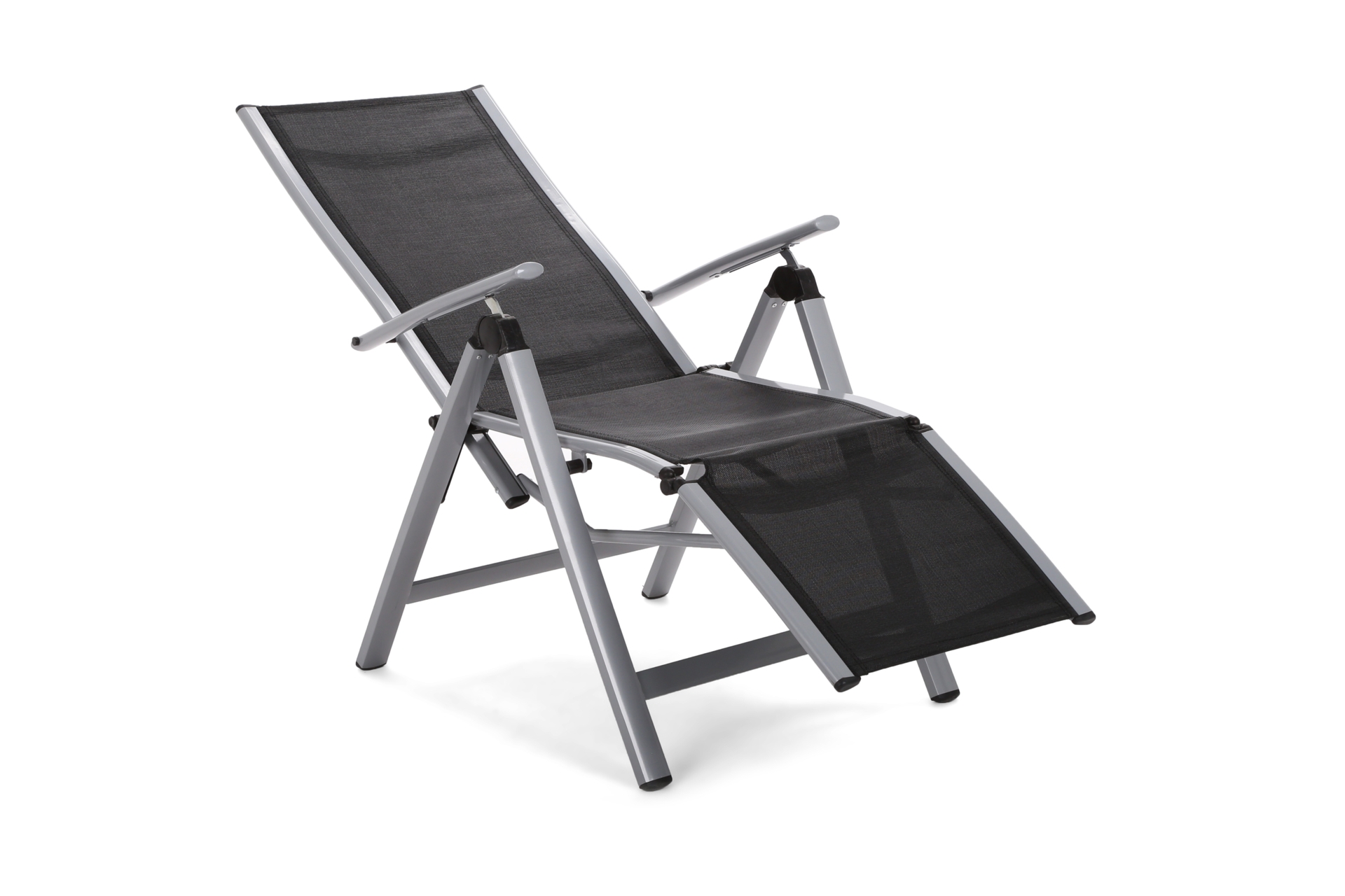 Zestaw krzeseł ogrodowych aluminiowych Ibiza Relax Silver / Black