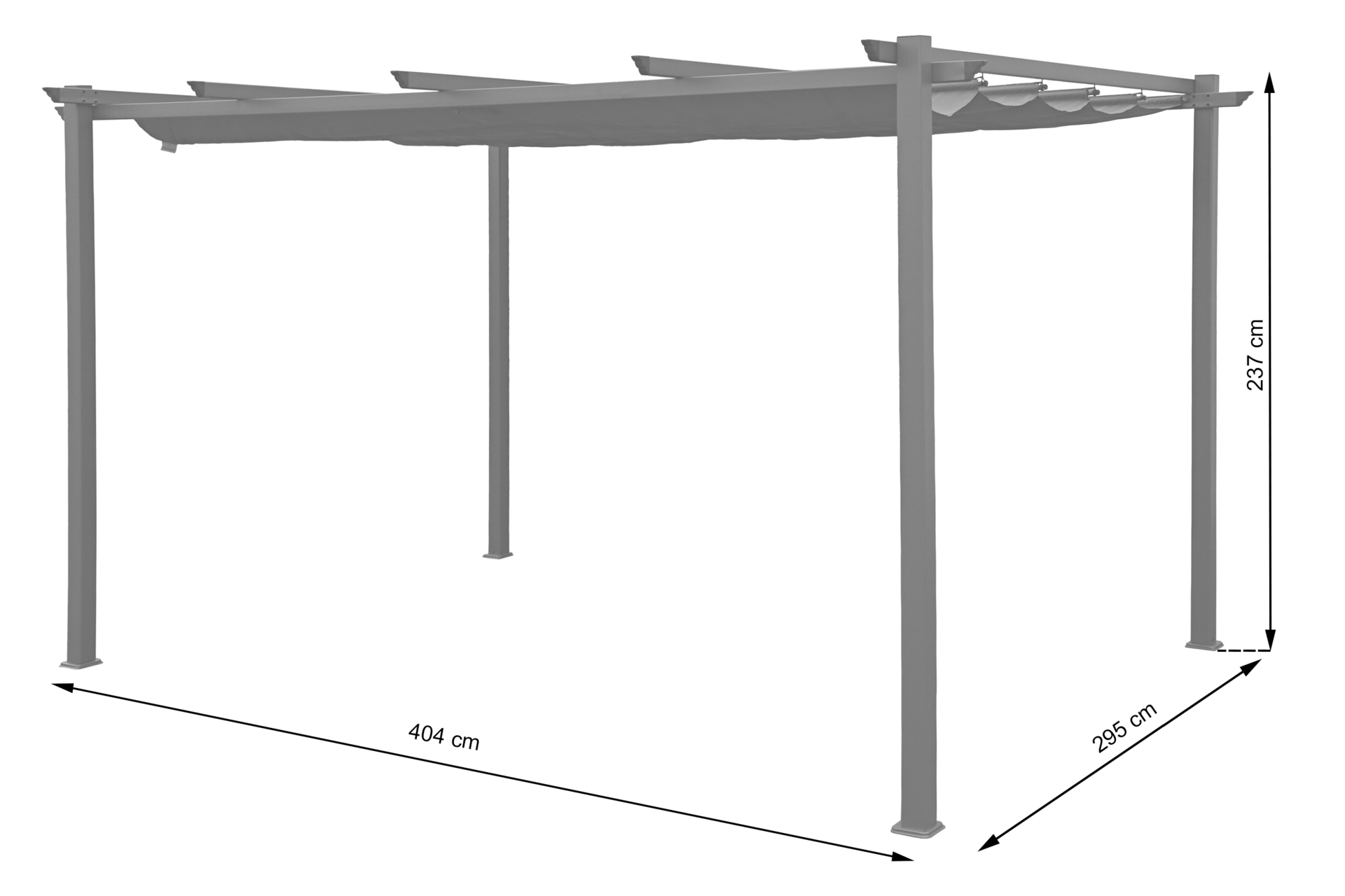Pergola ogrodowa aluminiowa Bakio 400 x 300 cm