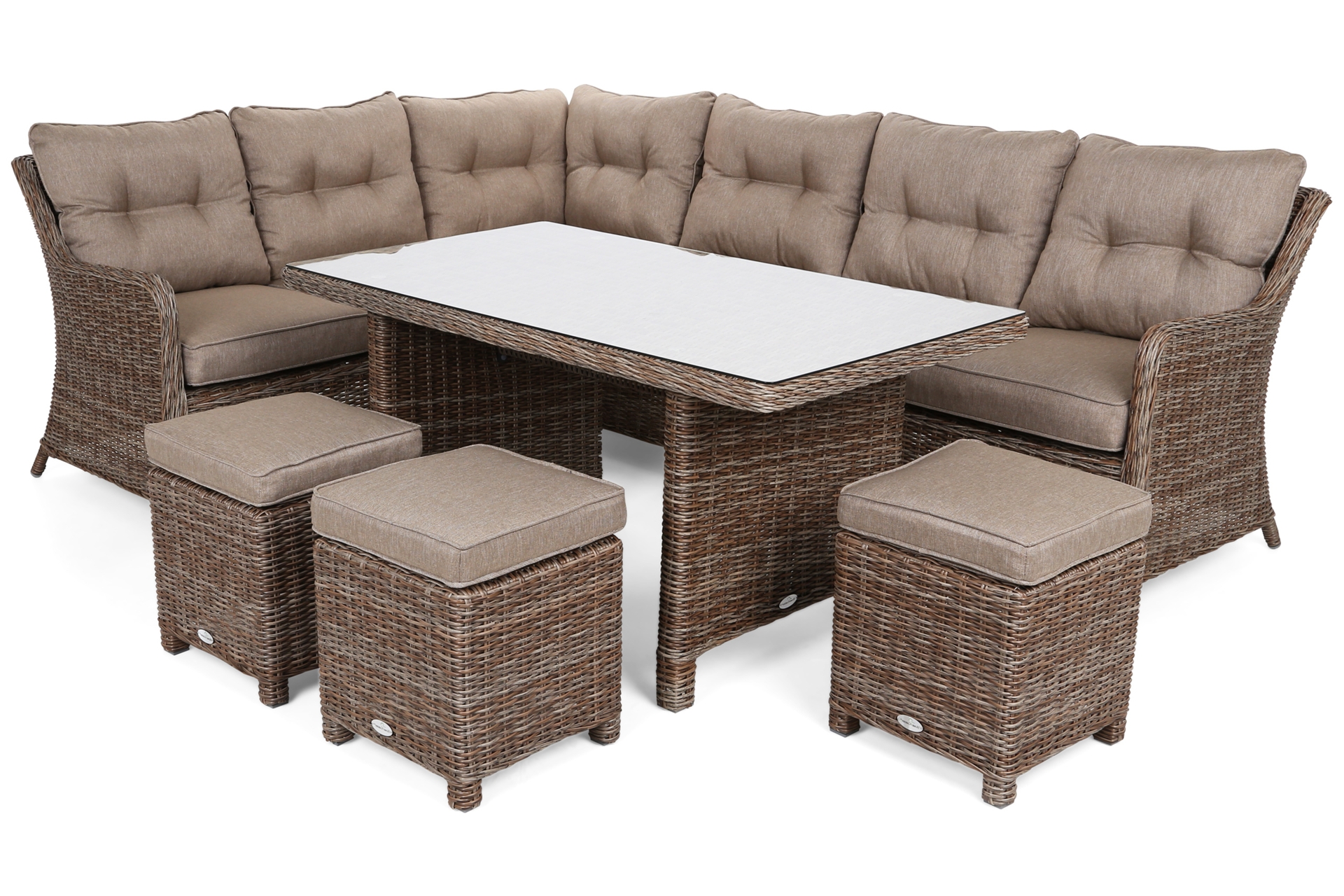 Narożnik ogrodowy technorattanowy California Ginger / Brown Melange