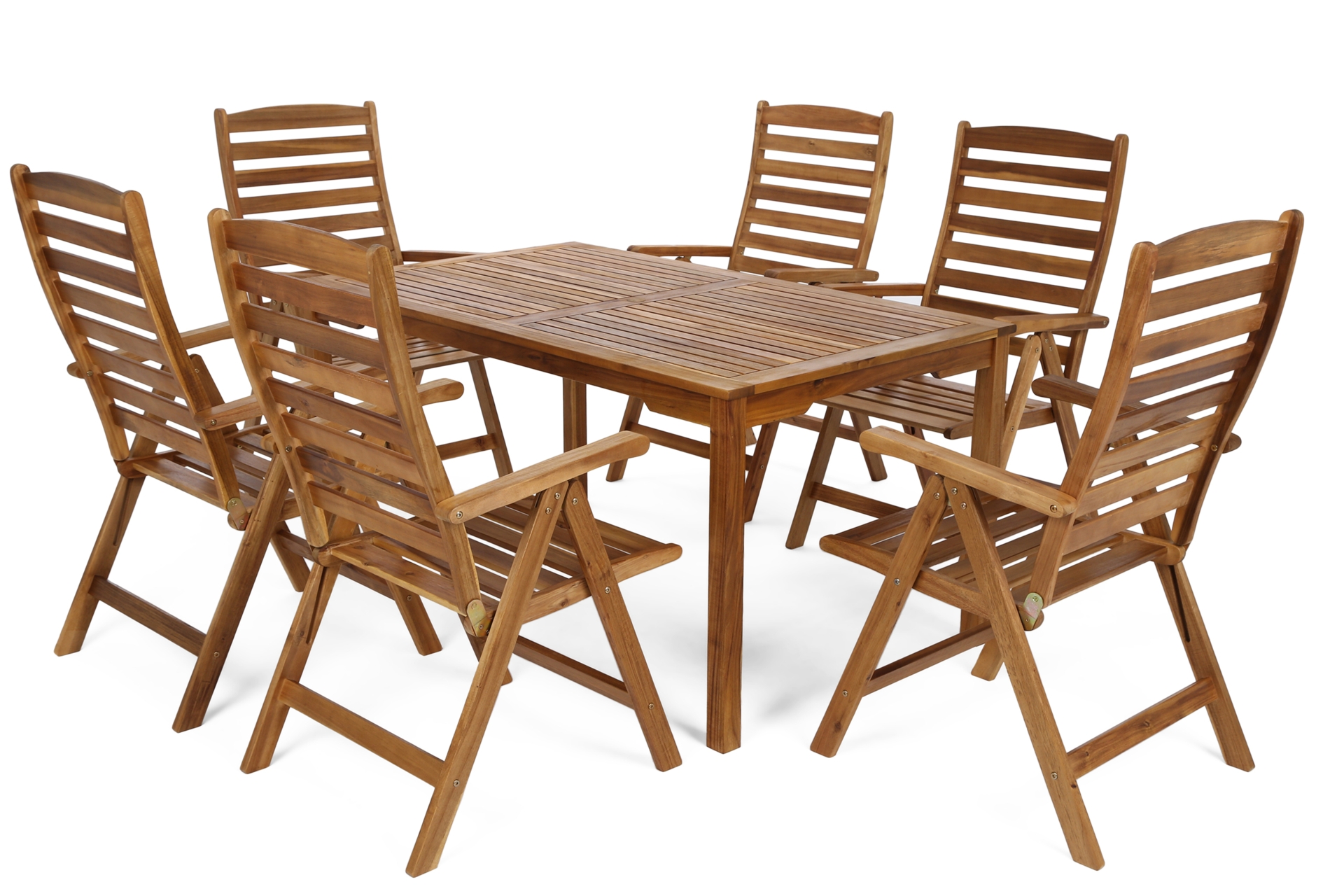 Meble ogrodowe drewniane Akacja 6+1