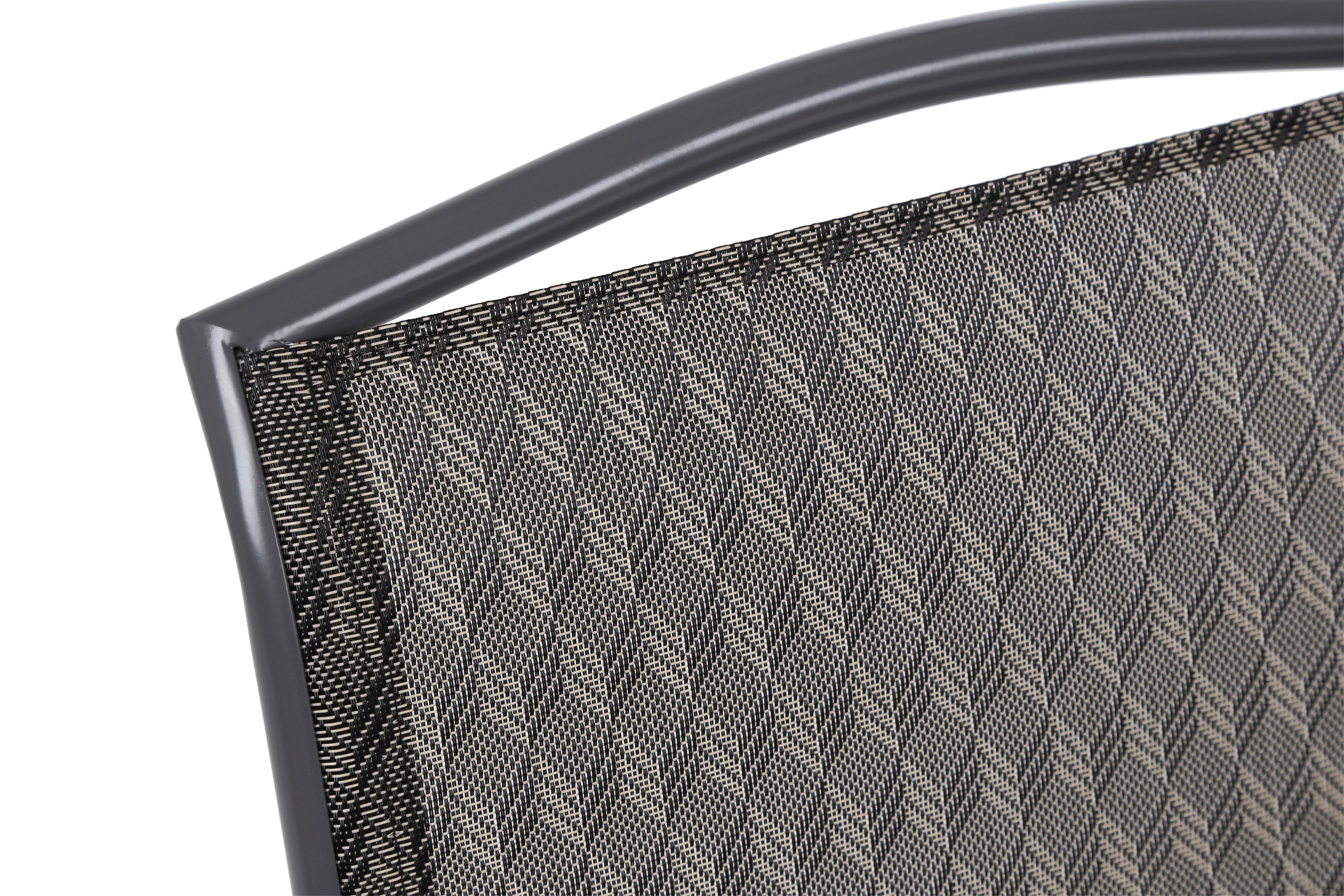 Krzesło ogrodowe metalowe Atlanta Grey / Black Diamond