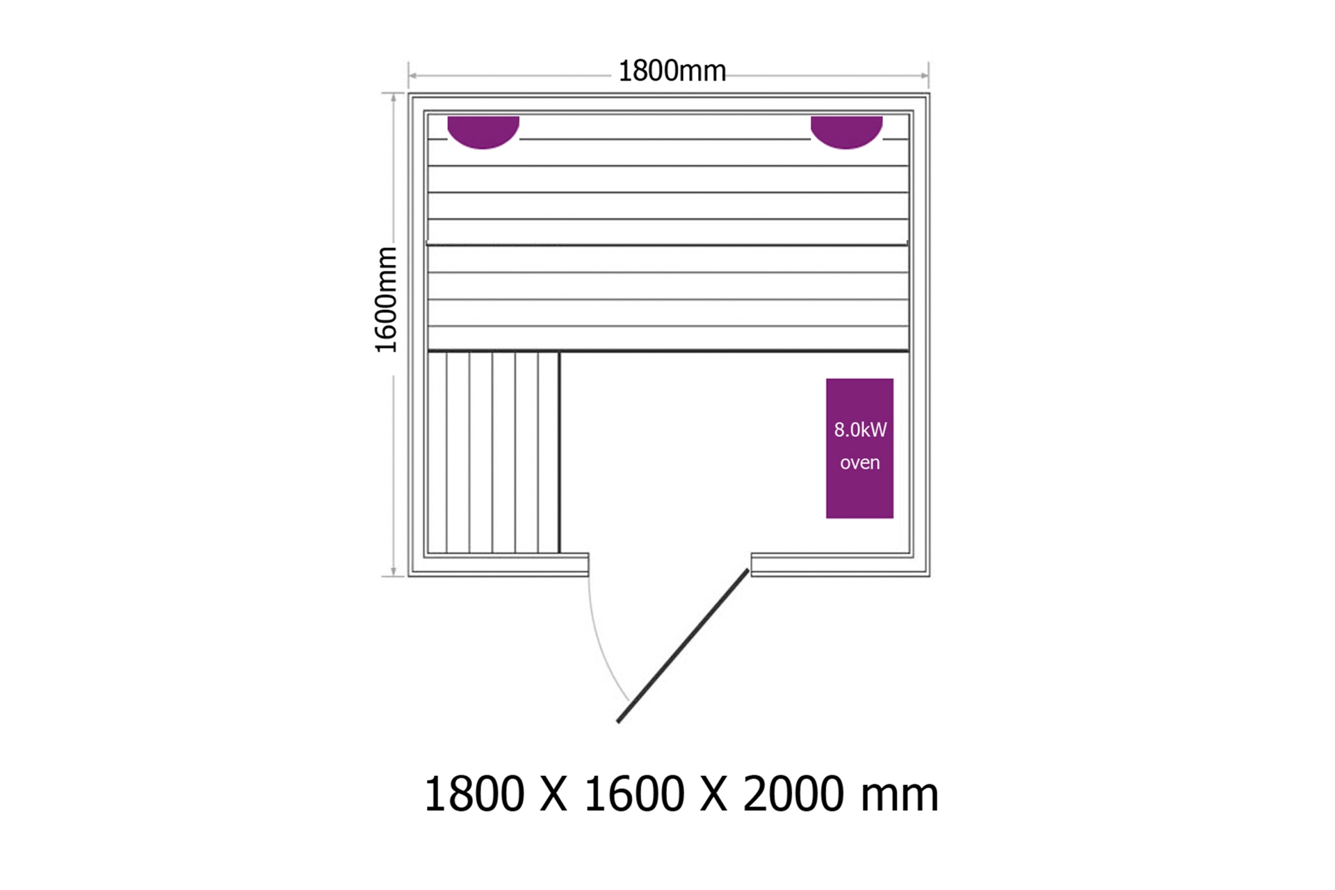 Sauna fińska EA4 White z piecem 4-osobowa