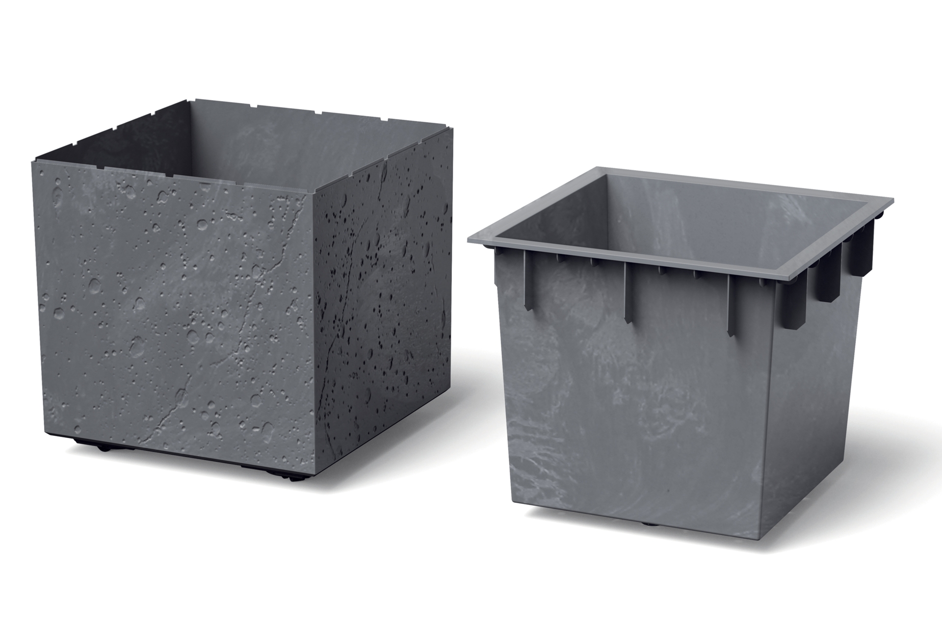 Donica ogrodowa Prosperplast Sierra Square Beton Effect Marengo 31 l