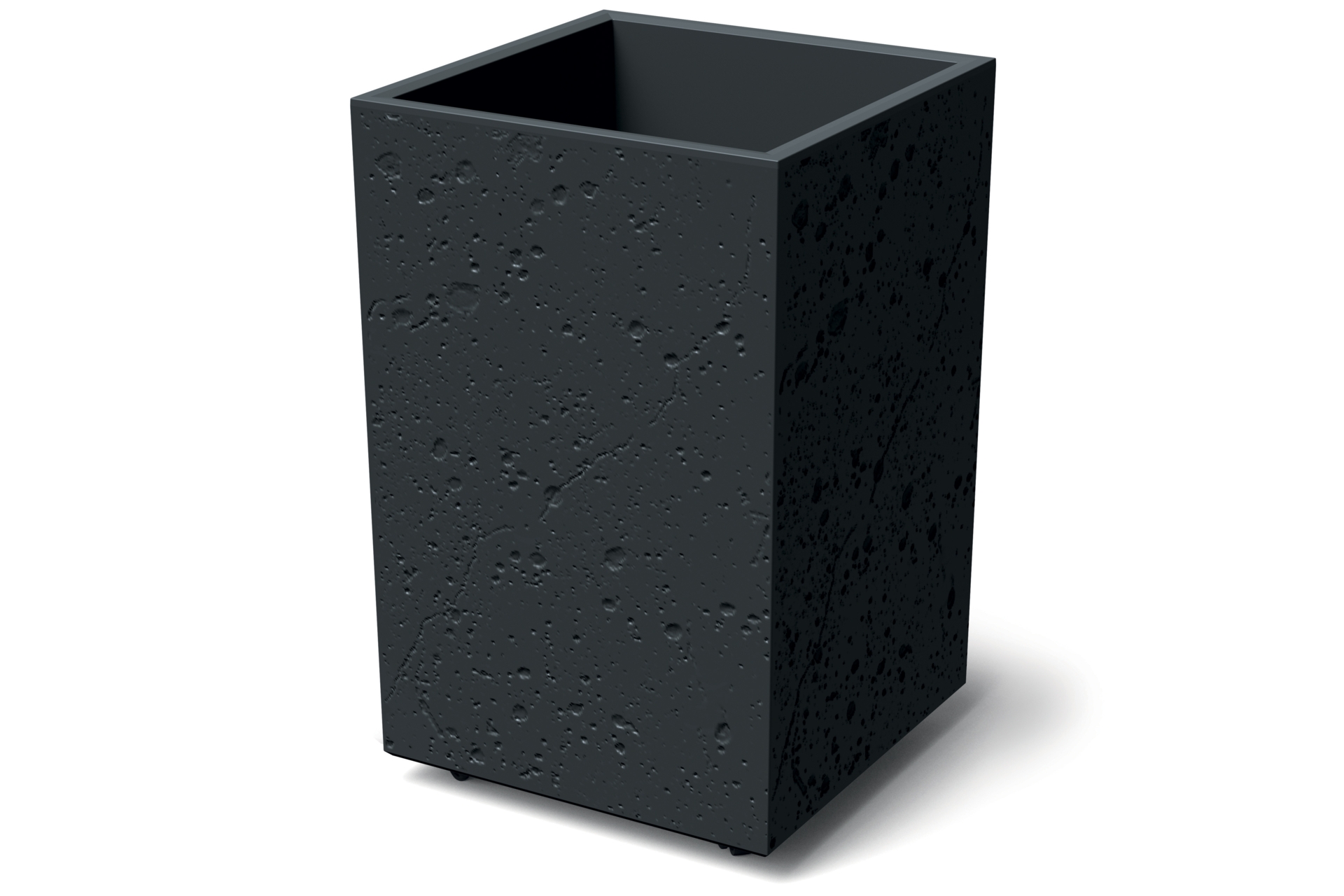 Donica ogrodowa Prosperplast Sierra Square High Beton Effect Black Concrete 31 l