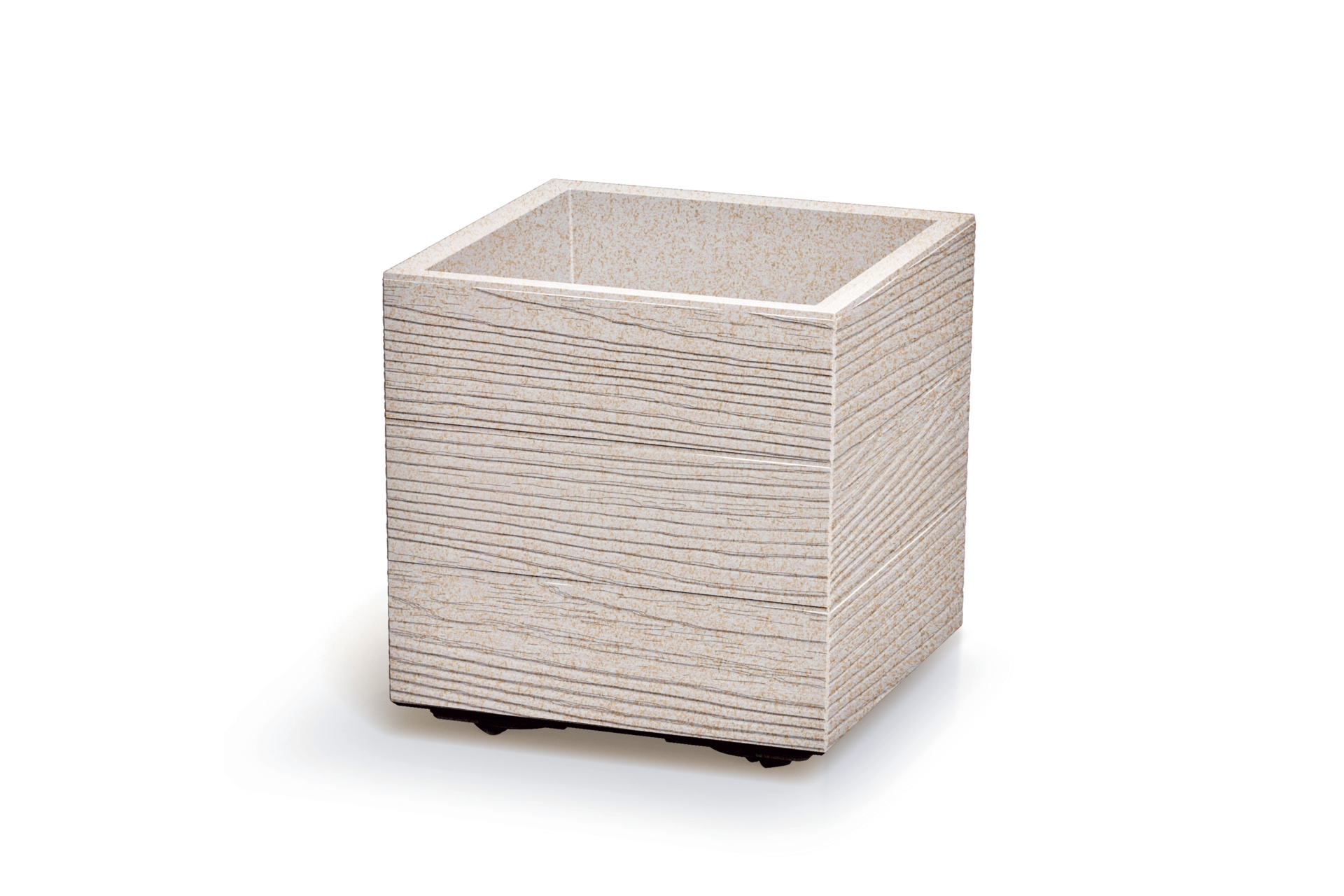 Doniczka ogrodowa Prosperplast Madera Square Eco Wood Eco White 13 l