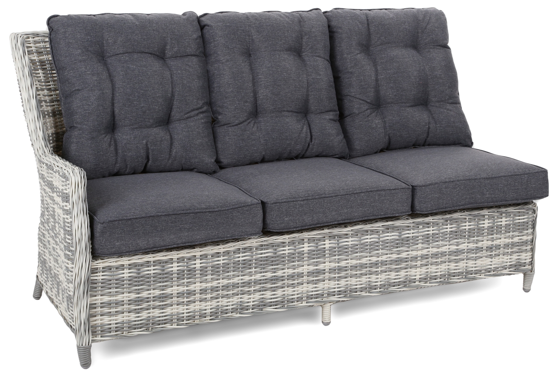 Narożnik technorattanowy prawy Alicante Light Grey / Grey Melange