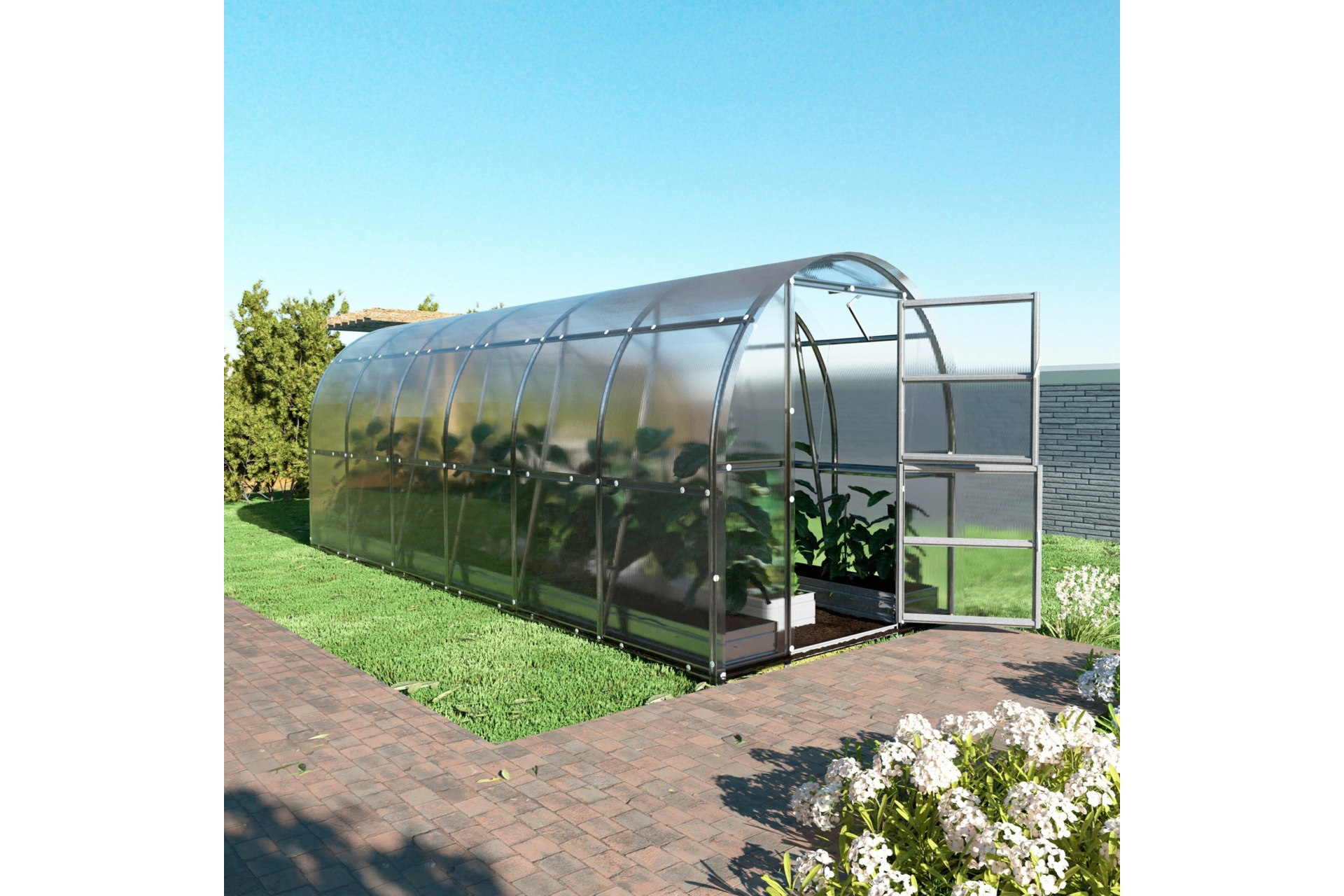 Szklarnia ogrodowa z poliwęglanu Terplant Comfort 2x6 m