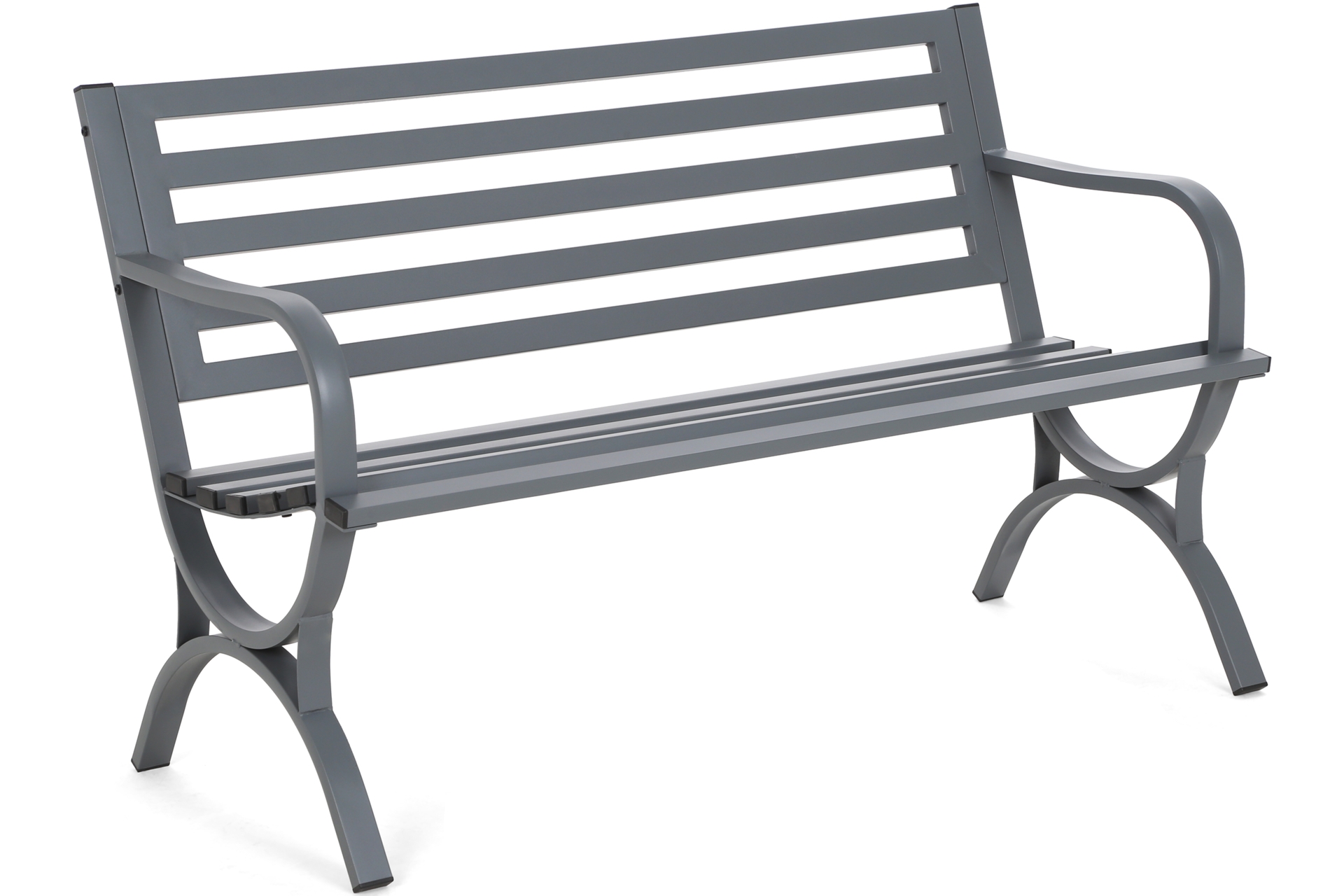 Ławka ogrodowa metalowa Simple Light Grey