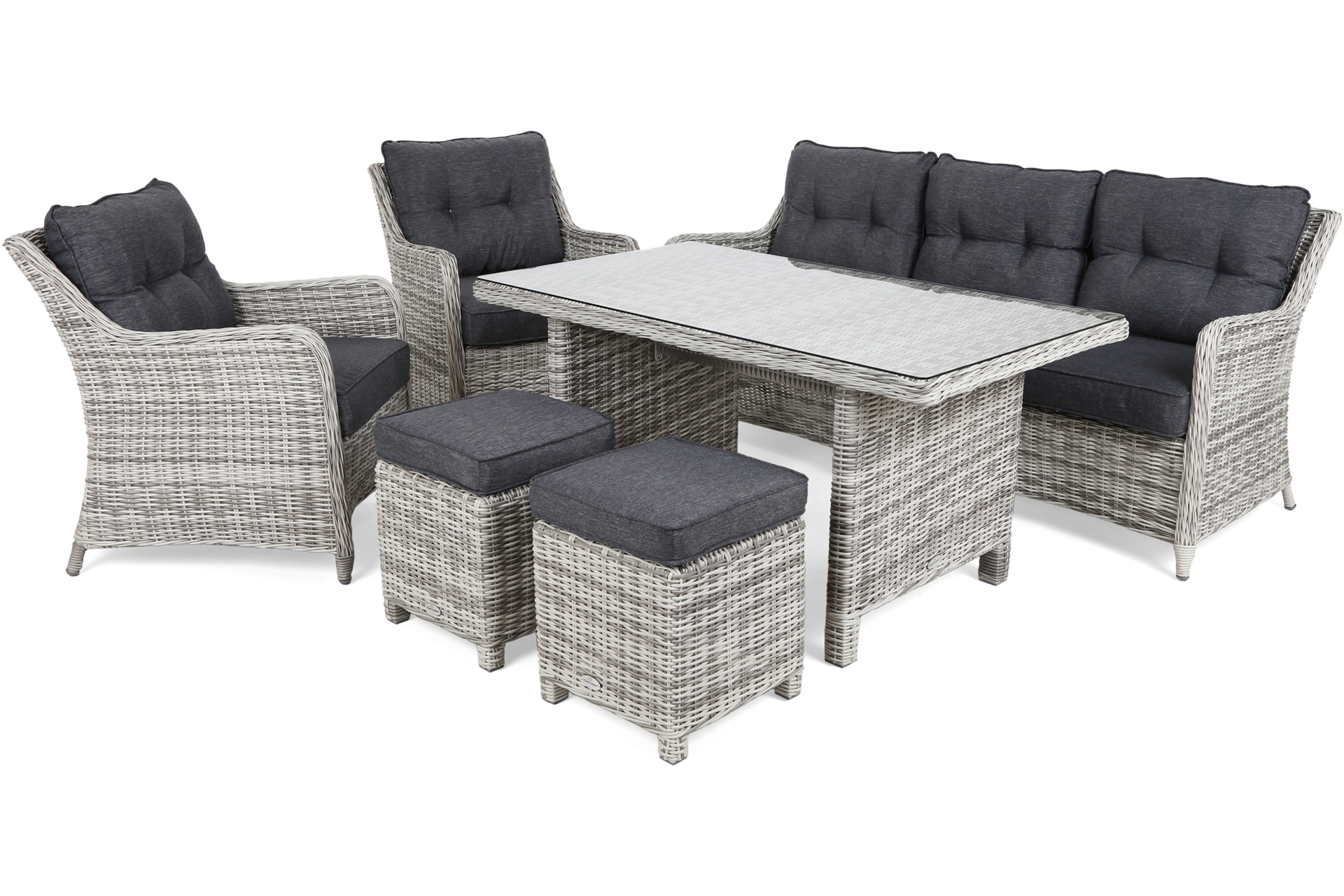 Meble ogrodowe technorattanowe California Light Grey / Grey Melange