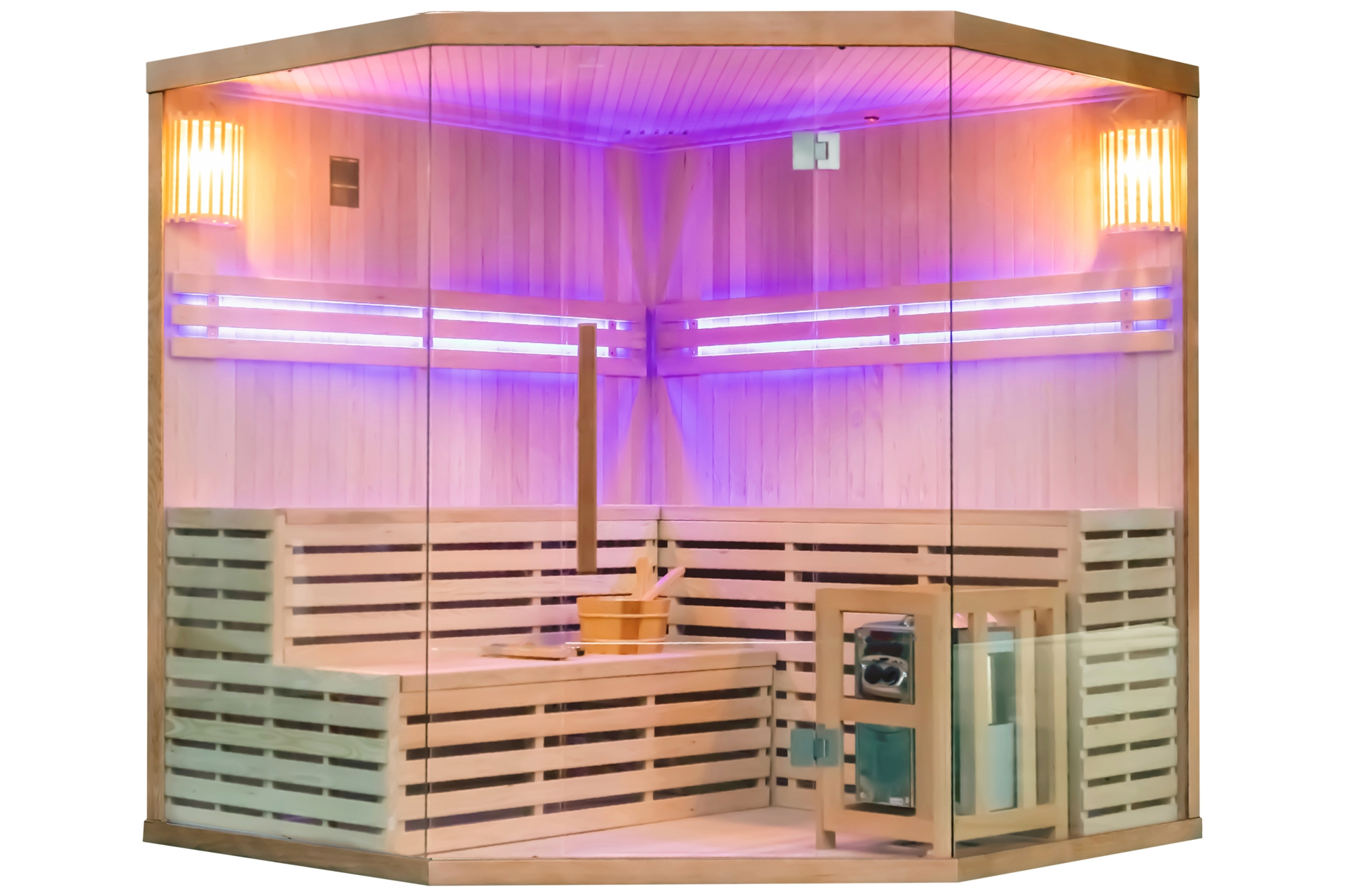 Sauna fińska narożna EA5 z piecem