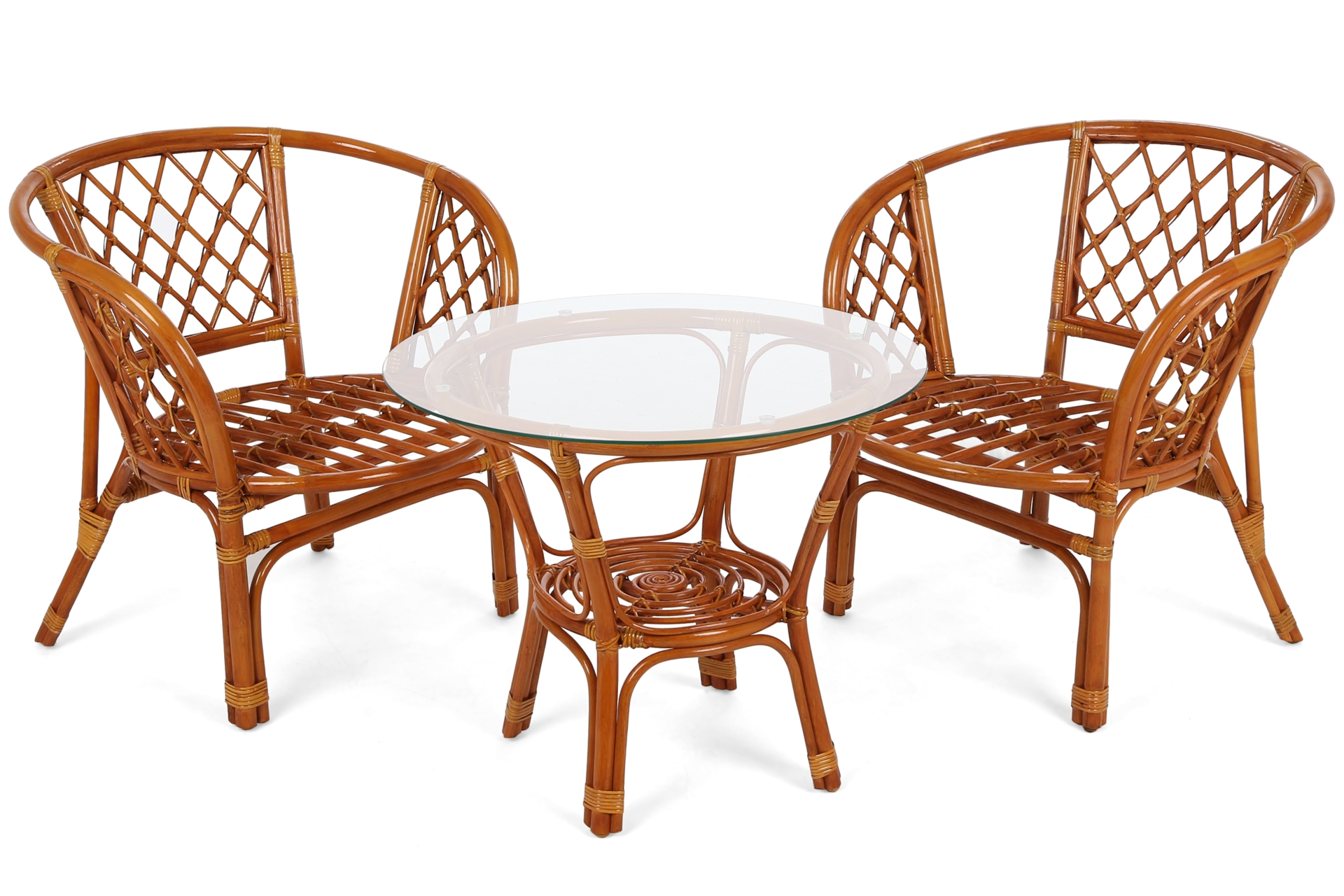 Meble ogrodowe rattanowe Bahama Orange / Cream 2+1