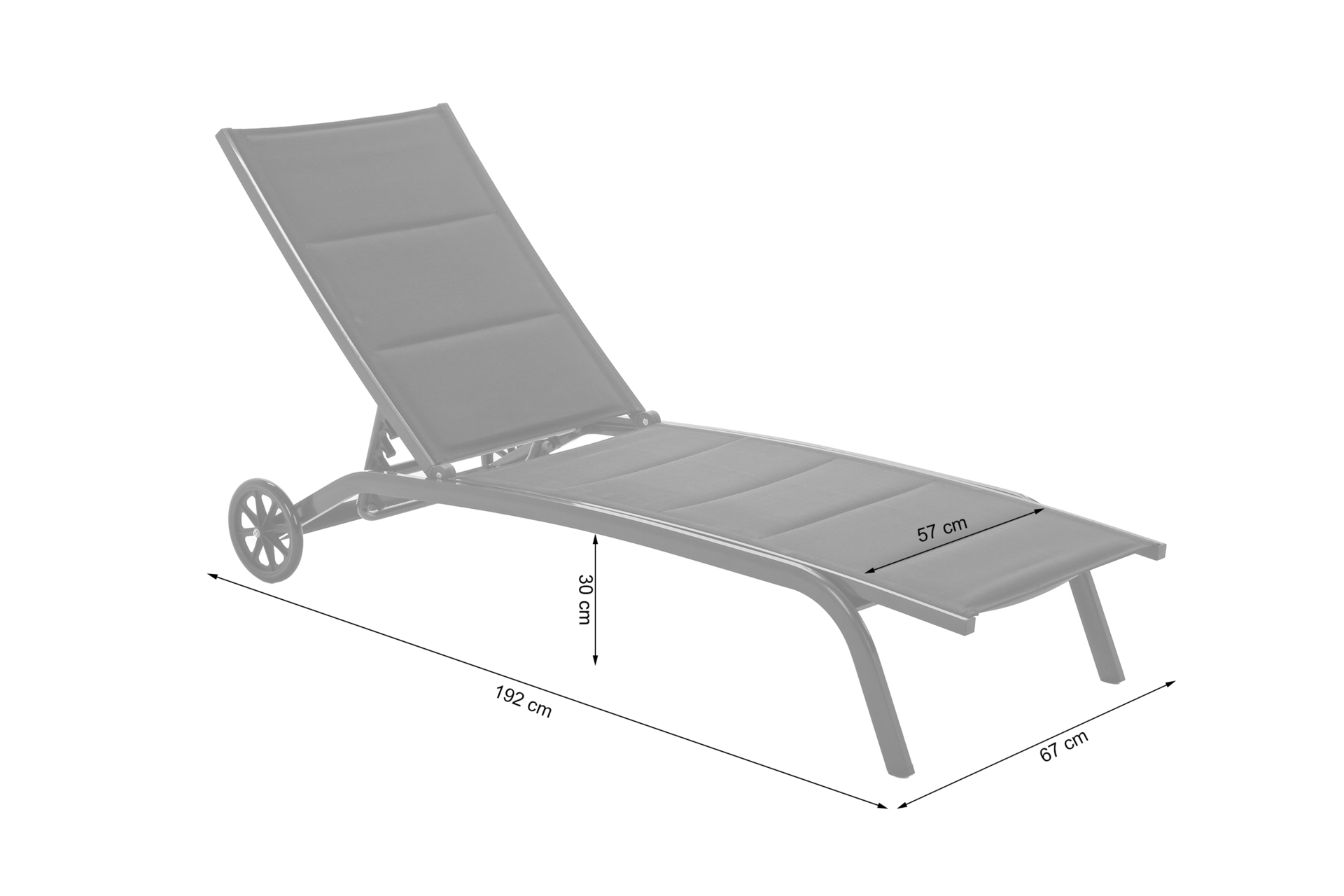 Zestaw leżaków ogrodowych aluminiowych Ibiza Silver / Taupe