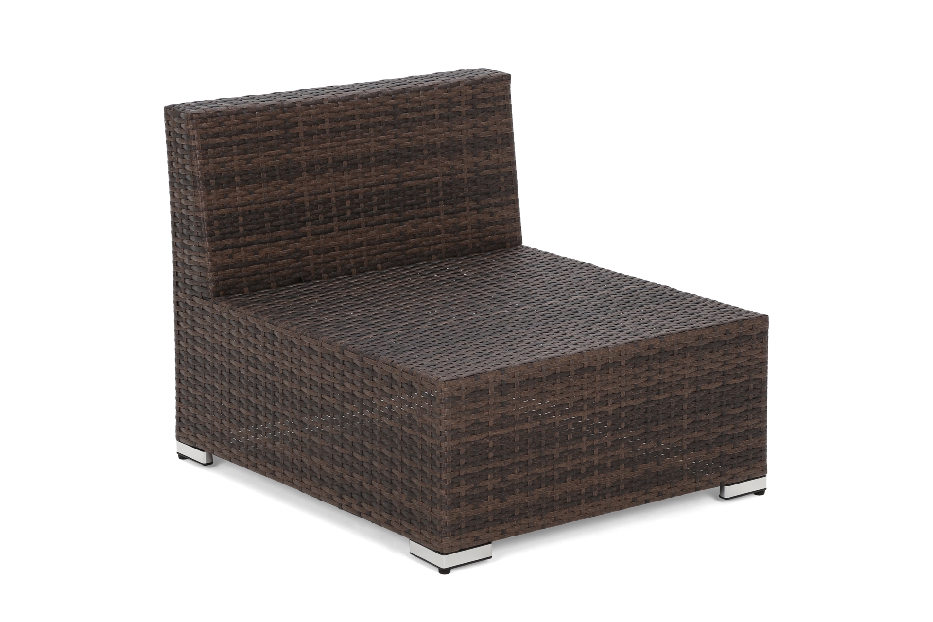 Narożnik modułowy z technorattanu Kansas Maxi Brown Mat / Brown Melange