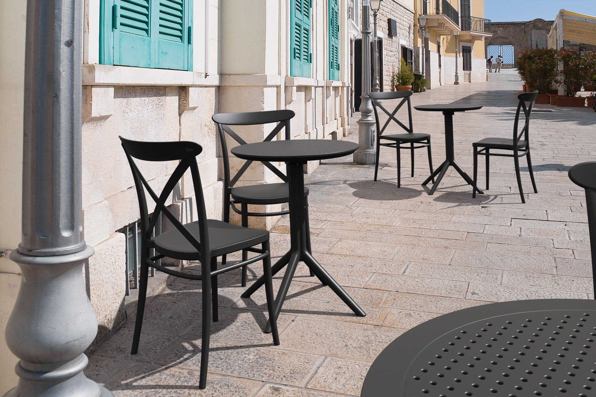Stół Siesta Sky Folding Ø 60 cm Black