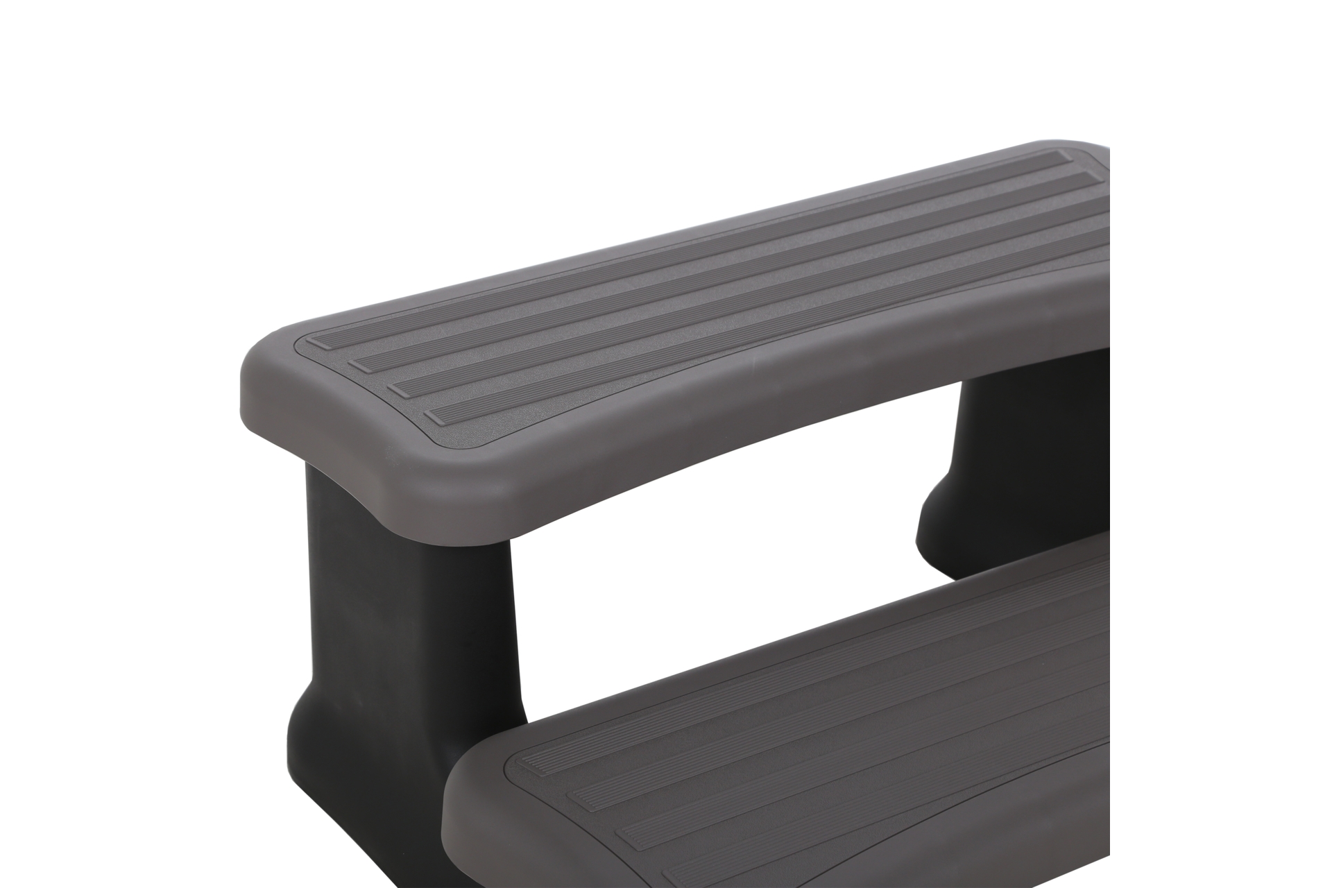 Schodki Aquess PVC Black / Grey do wanny ogrodowej z hydromasażem