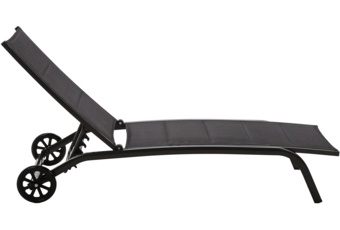 Leżak ogrodowy aluminiowy Ibiza Black / Black II. gatunek