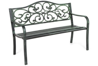 Ławka ogrodowa metalowa Bloom Green