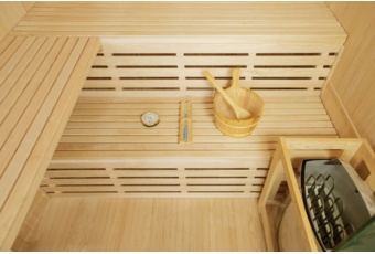 Sauna fińska Nordum Solea 4-osobowa brązowa II. gatunek