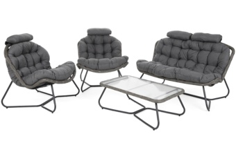 Meble ogrodowe technorattanowe Palermo Grey / Grey