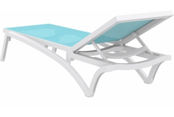 Leżak ogrodowy Siesta Pacific White / Turquoise