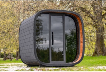 Sauna fińska zewnętrzna Leil® Saunas Round Cube Mini 2.0 4-osobowa