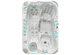 Wanna ogrodowa z hydromasażem Aquess Sensation 6102 3-osobowa Sterling White / OAK