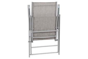 Krzesło ogrodowe metalowe Casablanca Silver / Taupe Melange