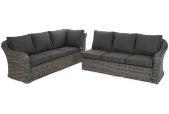 Narożny zestaw mebli ogrodowych Foggia Silk Grey / Grey Melange