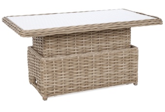 Narożny zestaw mebli ogrodowych Foggia Comfort Beige / Beige Melange