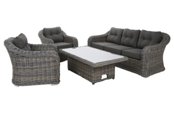 Meble ogrodowe technorattanowe Foggia Flex Silk Grey / Grey Melange