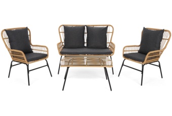 Meble ogrodowe technorattanowe Werona Beige / Grey