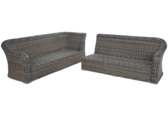 Narożny zestaw mebli ogrodowych Foggia Silk Grey / Grey Melange