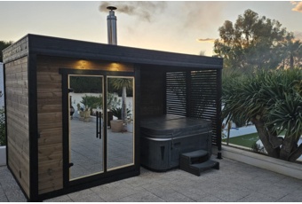 Sauna fińska zewnętrzna Leil® Saunas Patio S Plus 4-osobowa