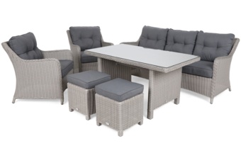 Meble ogrodowe technorattanowe California White / Grey