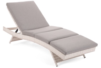 Leżak ogrodowy technorattanowy Bora Bora Beige / Beige Melange ze stolikiem 