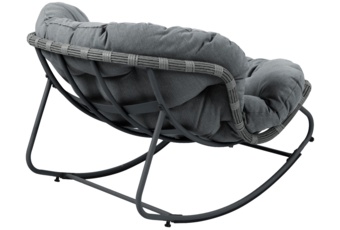 Fotel bujany technorattanowy Palermo Grey / Grey