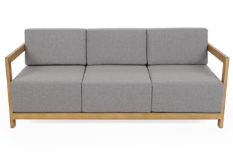 Meble ogrodowe aluminiowe Lyon Teak / Fog Grey