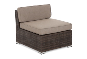 Narożnik modułowy z technorattanu Kansas Maxi Brown Mat / Brown Melange