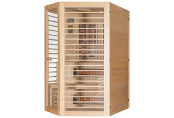 Sauna infrared narożna EF3CR Natural z koloroterapią