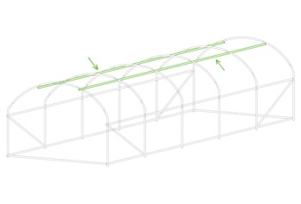 Tunel foliowy 2,5x8 m wzmocniony biały