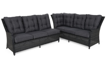 Narożnik technorattanowy prawy Alicante Grey / Grey Melange