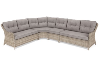 Narożne meble ogrodowe technorattanowe Windsor Beige / Beige Melange