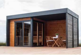 Sauna fińska zewnętrzna Leil® Saunas Patio S Plus 4-osobowa