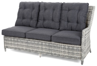 Narożnik technorattanowy lewy Alicante Light Grey / Grey Melange