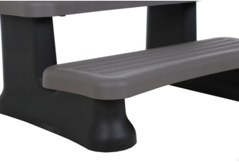 Schodki Aquess PVC Black / Grey do wanny ogrodowej z hydromasażem