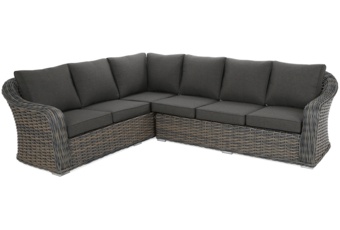 Narożny zestaw mebli ogrodowych Foggia Silk Grey / Grey Melange